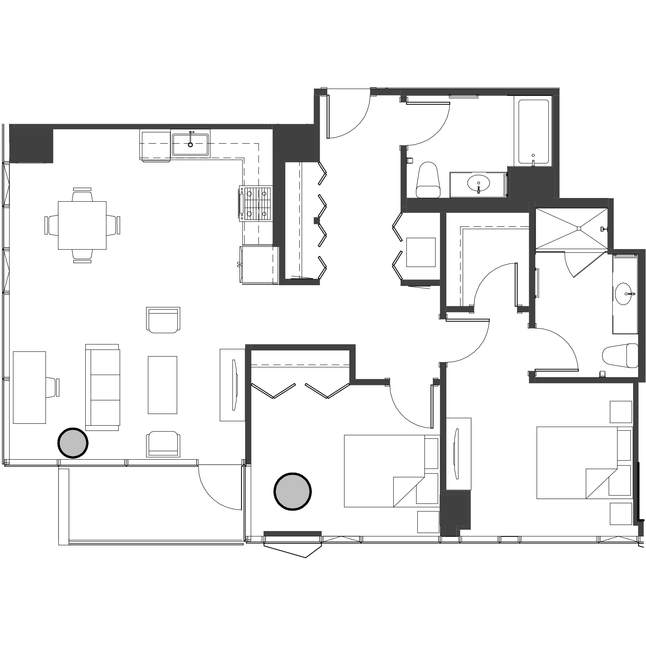 Unit 2909 floor plan