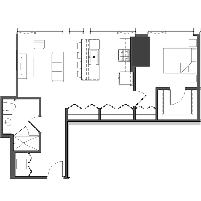 Unit 0604 floor plan
